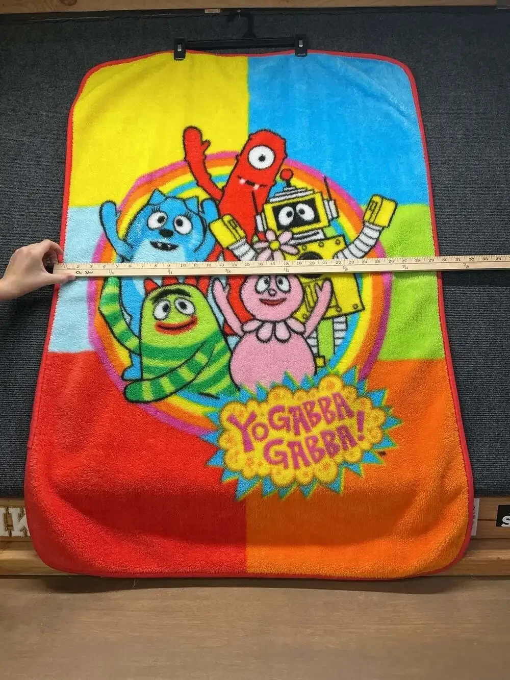 Yo Gabba Gabba Characters Plush Fleece Blanket Toddler Kids Rainbow